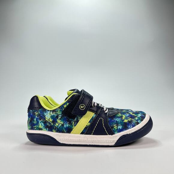 Stride Rite Thompson Blue Green Hook & Loop Strap Sneaker Shoes Kids Size 8M - Picture 1 of 8